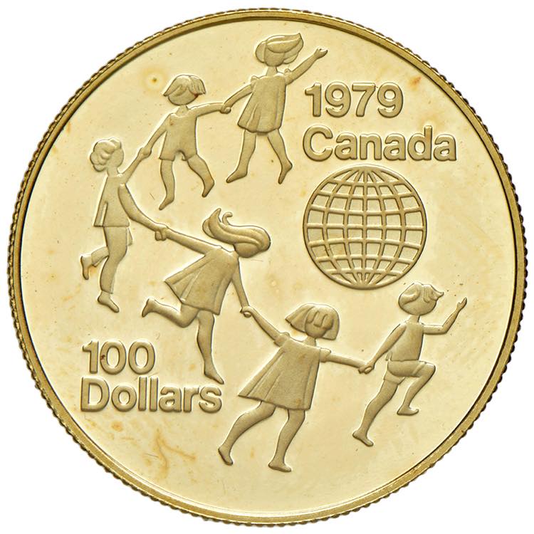 CANADA 100 Dollari 1979 Children - ... 